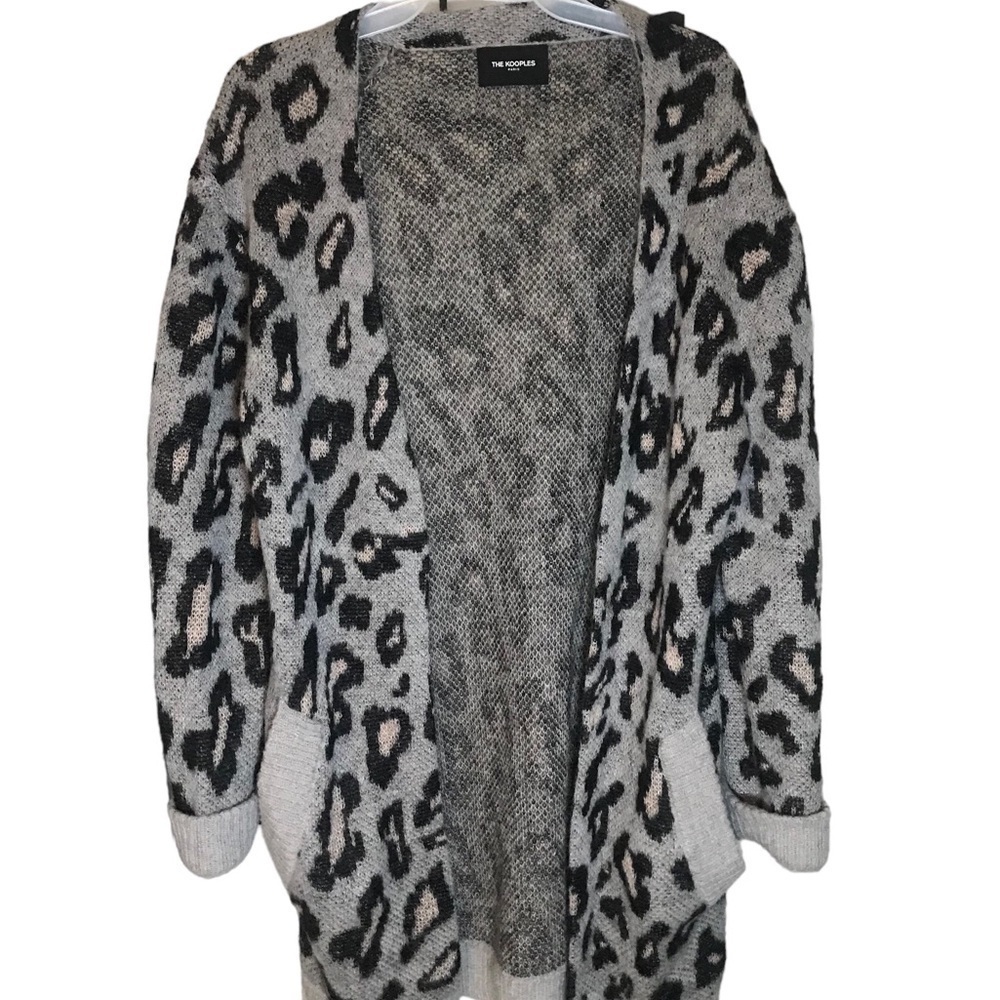THE KOOPLES animal print open front Cardigan size 1